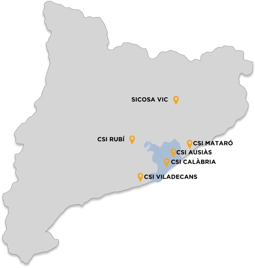 Mapa, puntos de venta CSI